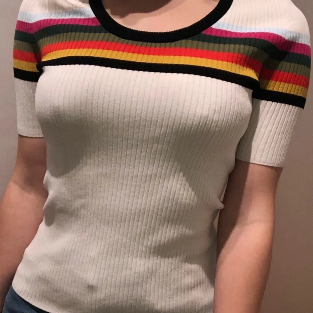 Tory Burch Multicolor Striped Short Sleeve Tee